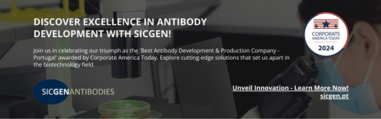Warm congratulations to SICGEN on winning the 2024 "Best Antibody Development and Production Supplier" award. Warm congratulations to SICGEN on winning the 2024 "Best Antibody Development and Production Supplier" award.